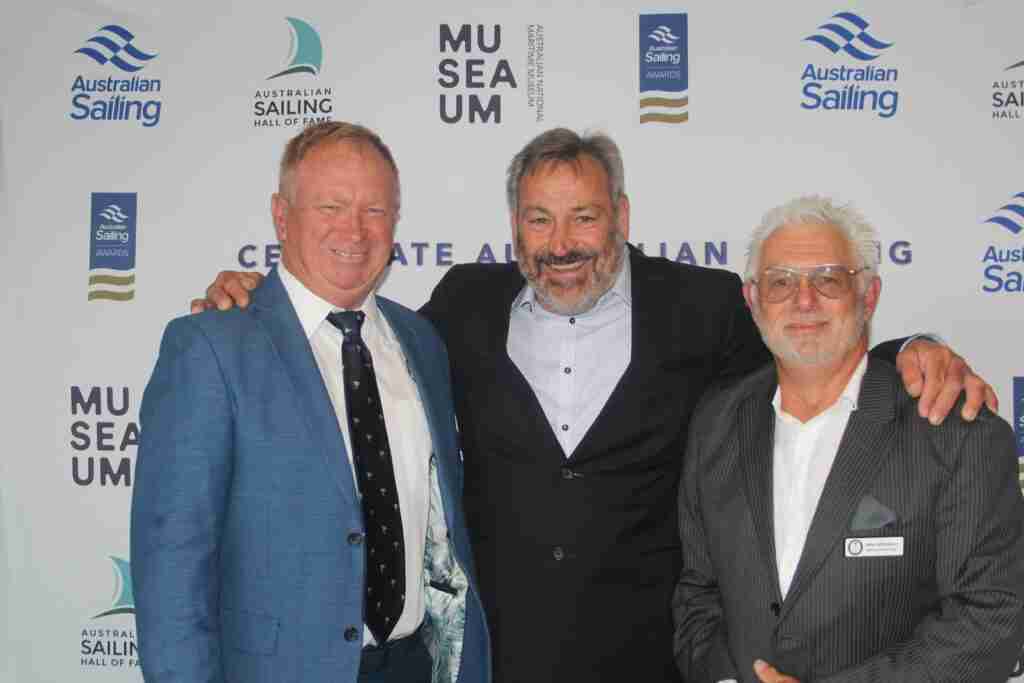 Mar Dingley Matt Visser and mike Middleton at the Australian Sailing Awards November 2023