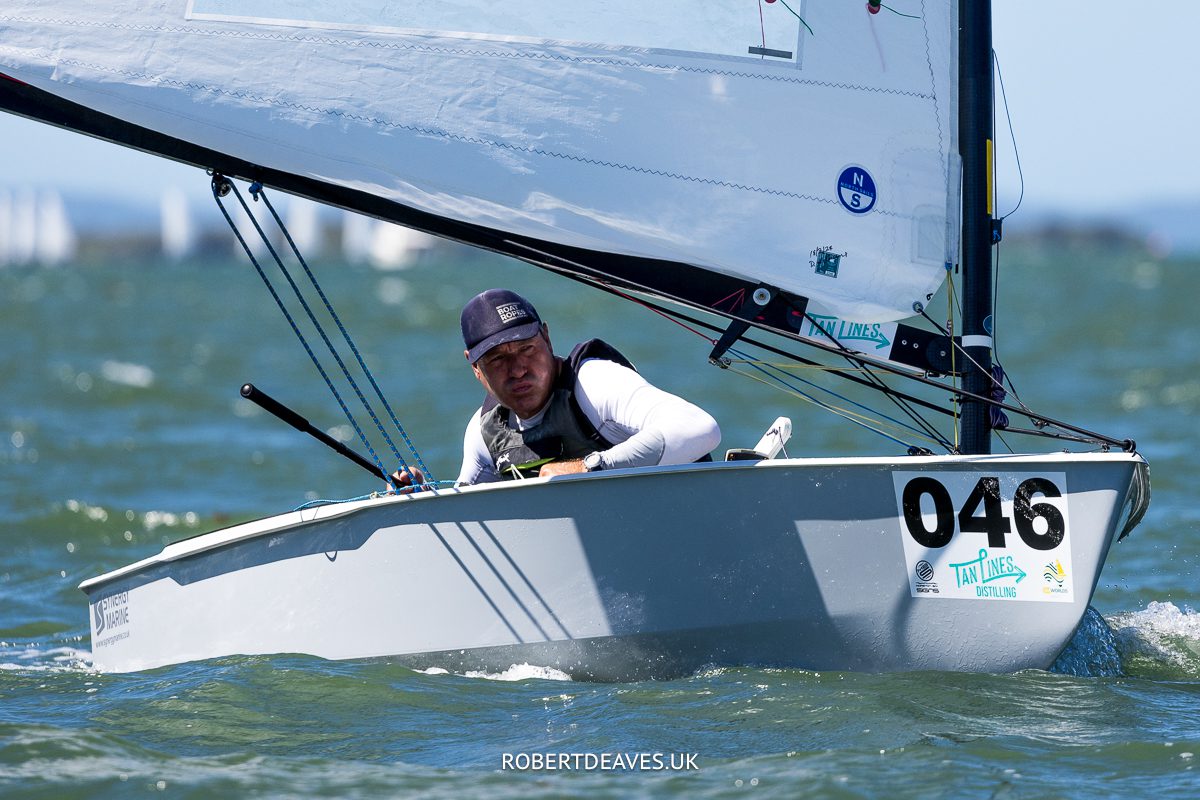 OK Dinghy World's 2024 First Master and best helmsman from host country Roger Blasse, Australia