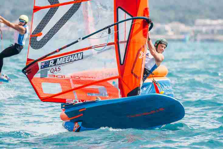 Rory Meehan RQYS Windsurfer Competing at the 2024 Princess Sofia in Mallorca Spain, Loving speed