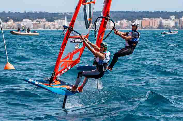 Rory Meehan RQYS Windsurfer Competing at the 2024 Princess Sofia in Mallorca Spain
